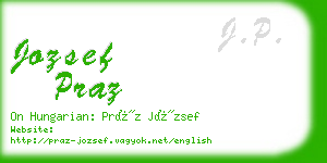 jozsef praz business card